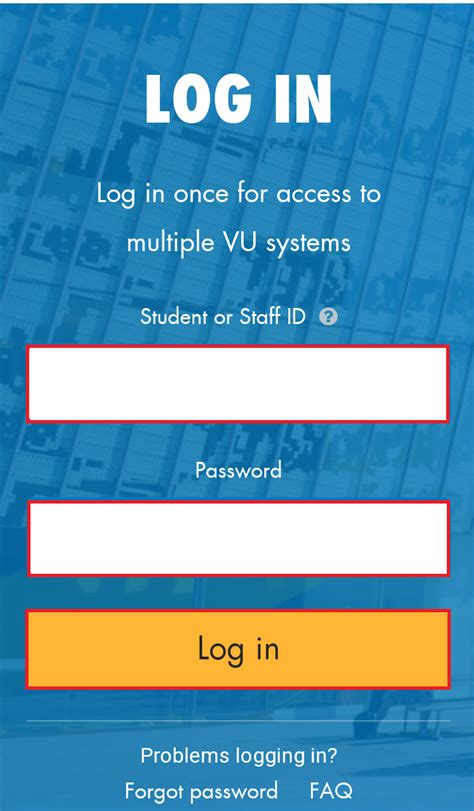 vu login.
